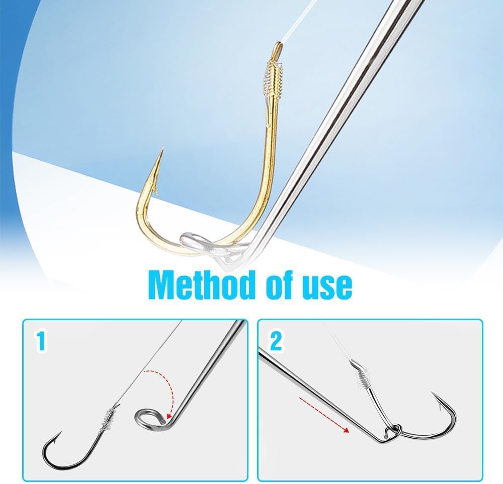 Fishing Hook Quick Removal Device, Stainless Steel Dehooking Fish Picker Fish Hook Remover Tool, Hook Extractor Accessories Tools with Storage Tube Fish Hook Disconnect Device