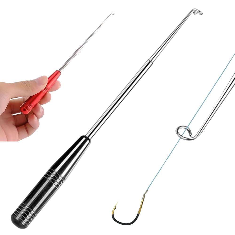 Fishing Hook Quick Removal Device, Stainless Steel Dehooking Fish Picker Fish Hook Remover Tool, Hook Extractor Accessories Tools with Storage Tube Fish Hook Disconnect Device