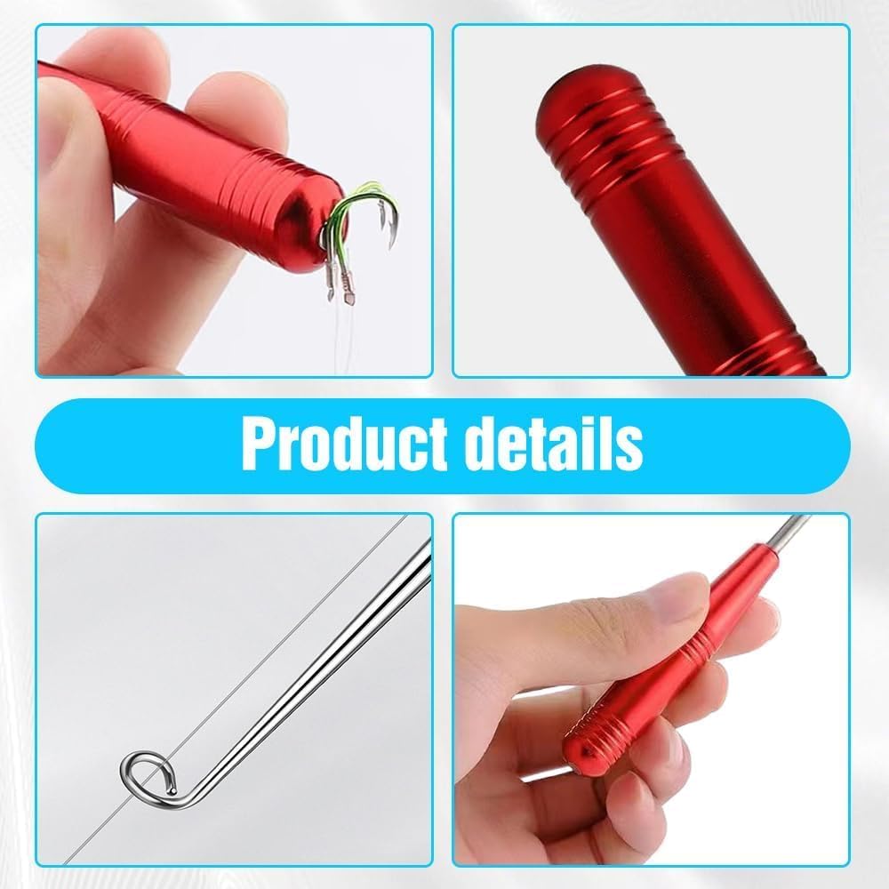 Fishing Hook Quick Removal Device, Stainless Steel Dehooking Fish Picker Fish Hook Remover Tool, Hook Extractor Accessories Tools with Storage Tube Fish Hook Disconnect Device